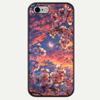Celestial Sakura Sunset Glass Case For iPhone 16 Pro by Custom World