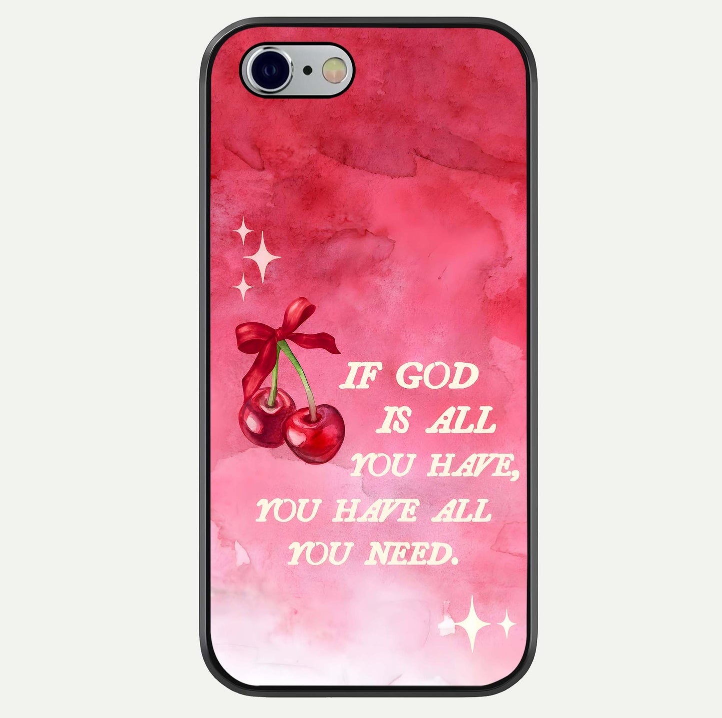 Cherry Quote Glass Case For iPhone 16 Pro by Custom World