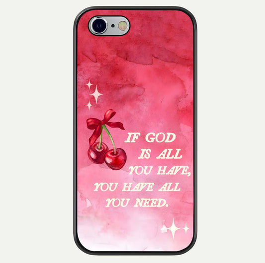 Cherry Quote Glass Case For iPhone 16 Pro by Custom World