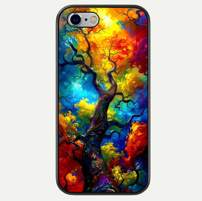 Colorful Tree Glass Case For iPhone 16 Pro by Custom World