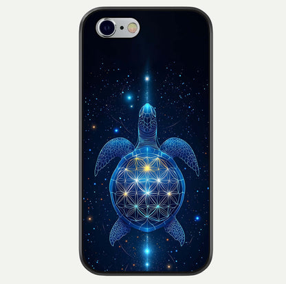 Crimson Blue Turtle Glass Case For iPhone 16 Pro by Custom World