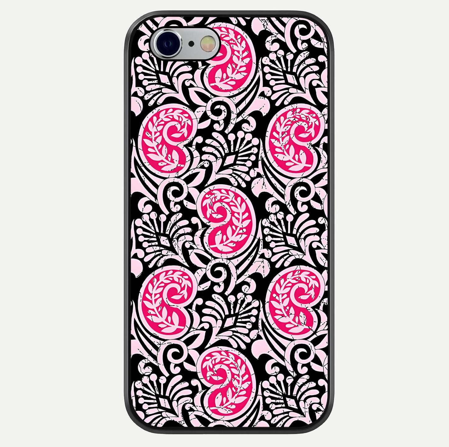 Crimson Paisley Charm Glass Case For iPhone 16 Pro by Custom World