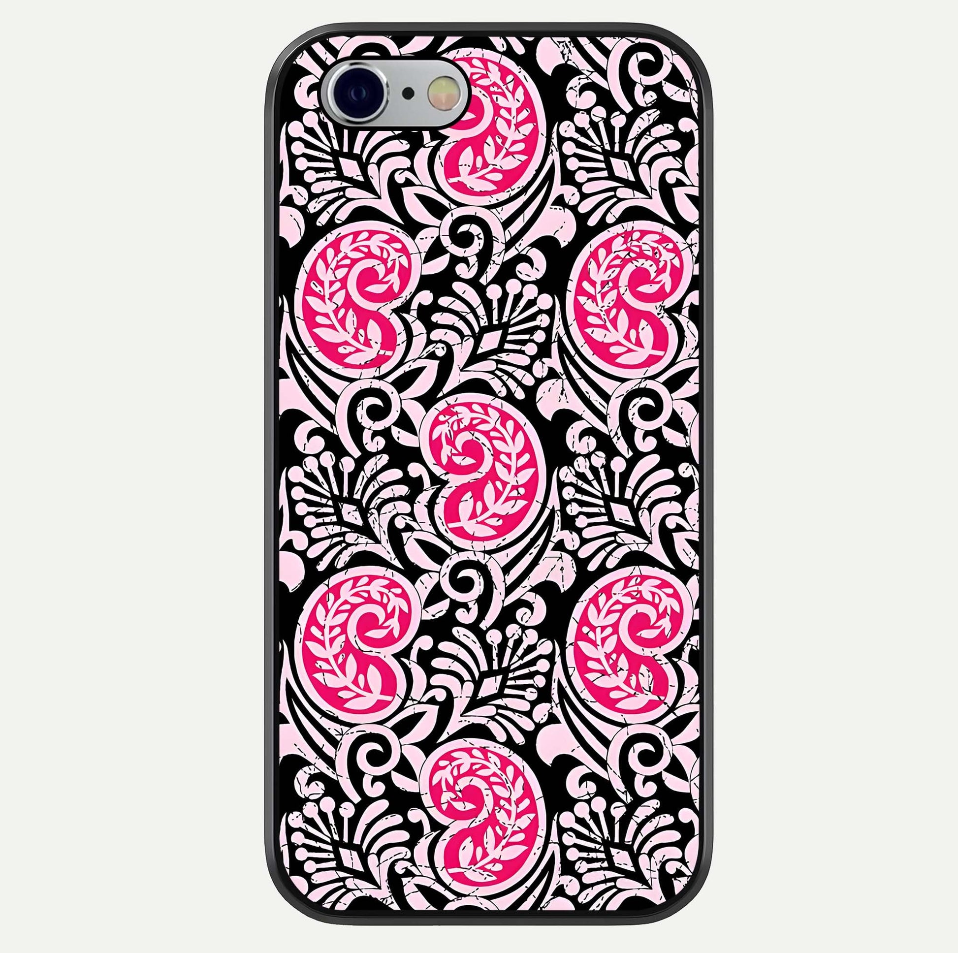 Crimson Paisley Charm Glass Case For iPhone 16 Pro by Custom World