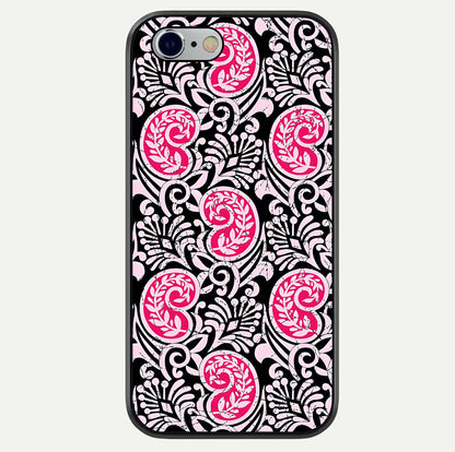 Crimson Paisley Charm Glass Case For iPhone 16 Pro by Custom World