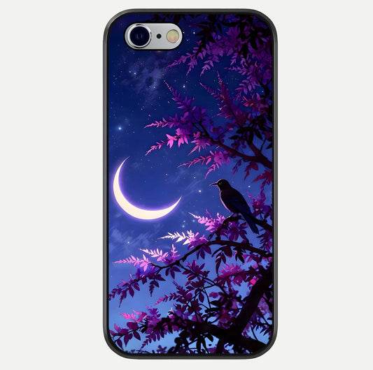 Crow & Moon Scenery Glass Case For iPhone 16 Pro by Custom World