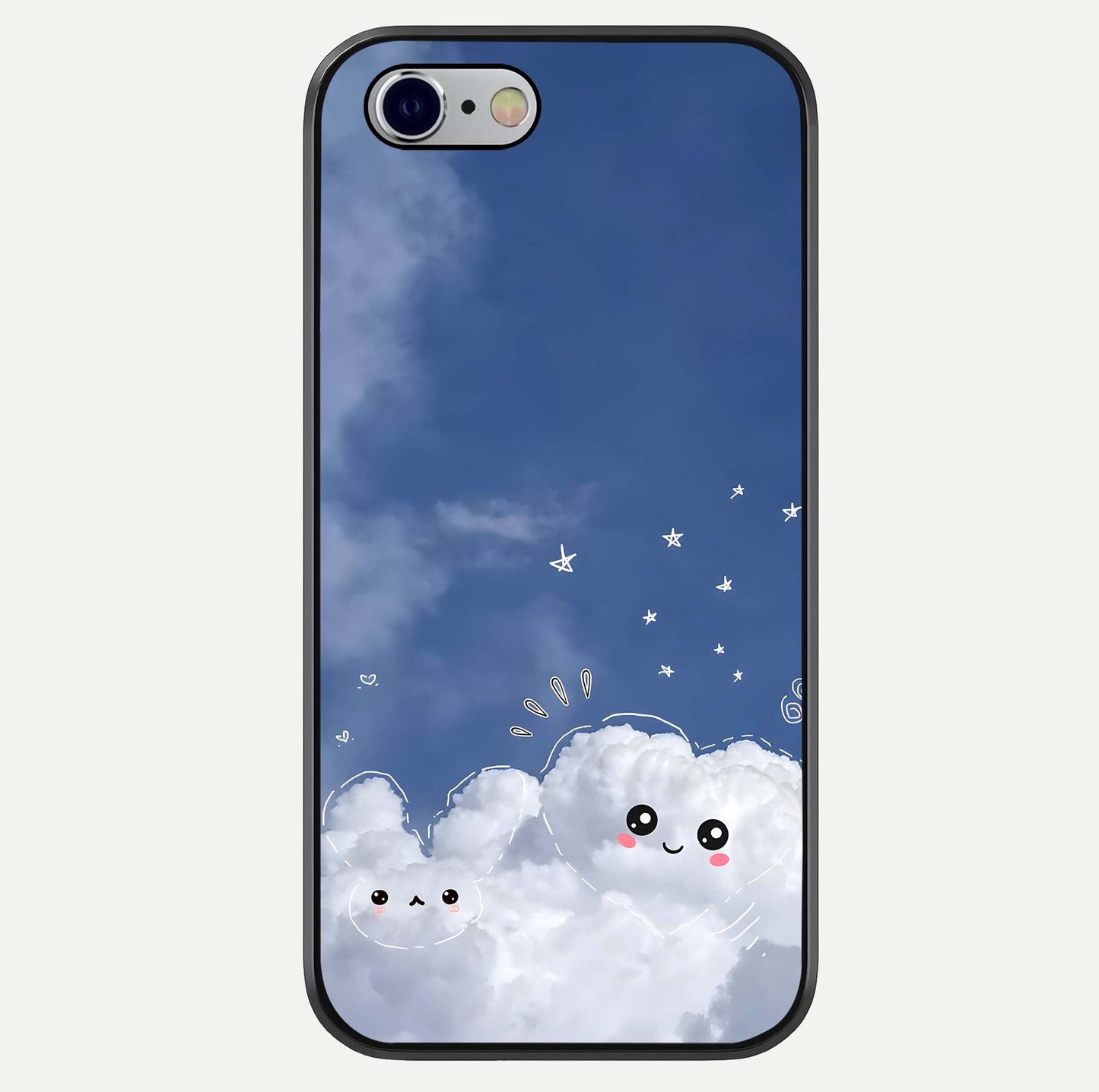 Cute Blossom Cloud Glass Case For iPhone 16 Pro by Custom World