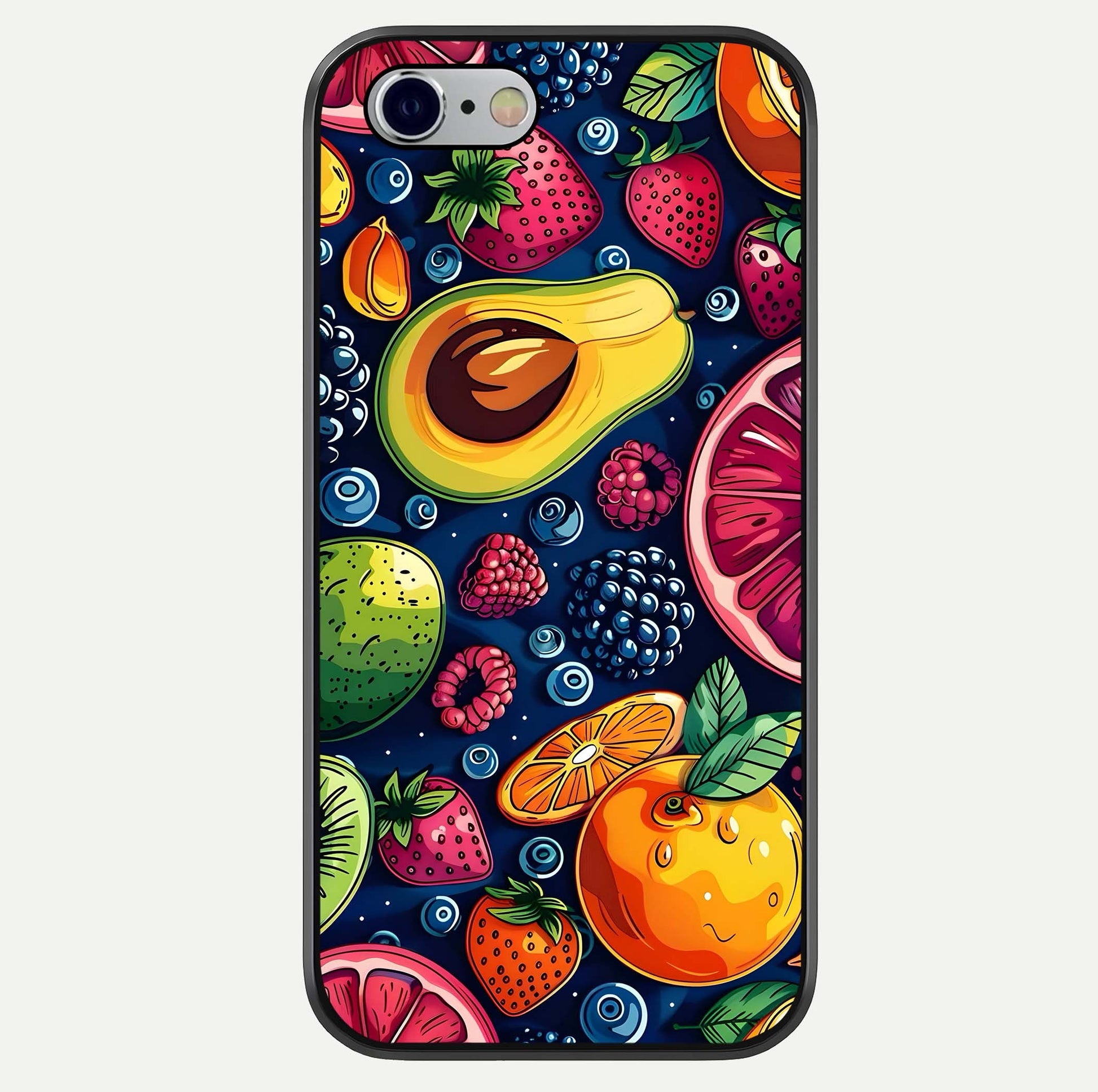 Cute Fruits Art Glass Case For iPhone 16 Pro by Custom World