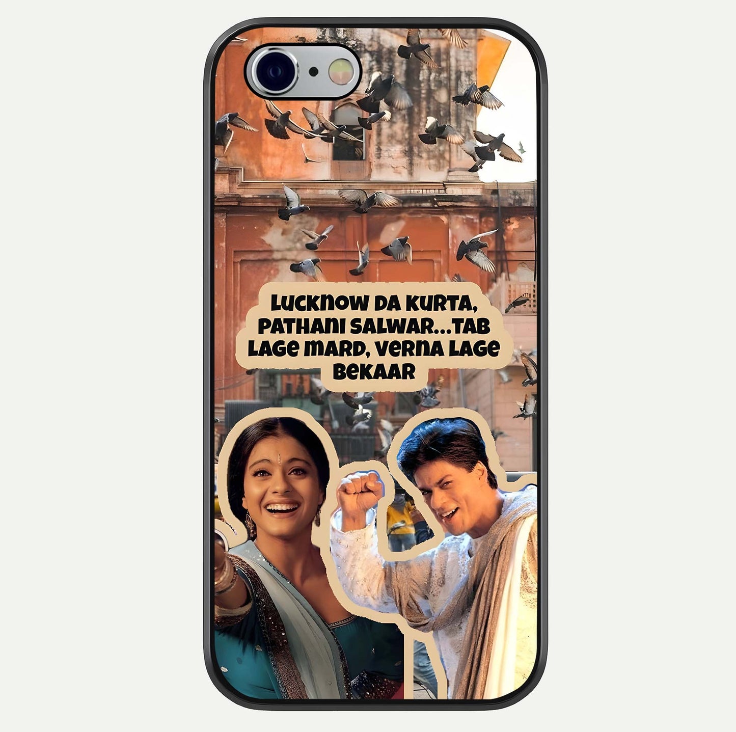 Desi Retro Vibes Glass Case For iPhone 16 Pro by Custom World