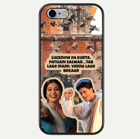 Desi Retro Vibes Glass Case For iPhone 16 Pro by Custom World
