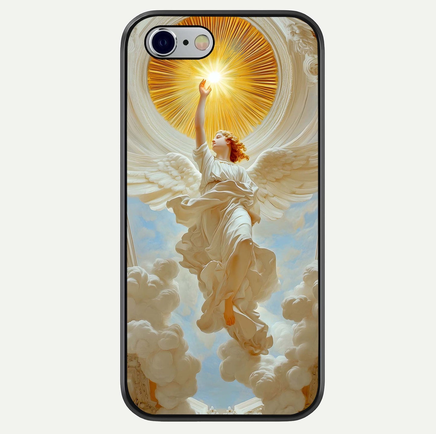 Divine Light Angel Glass Case For iPhone 16 Pro by Custom World