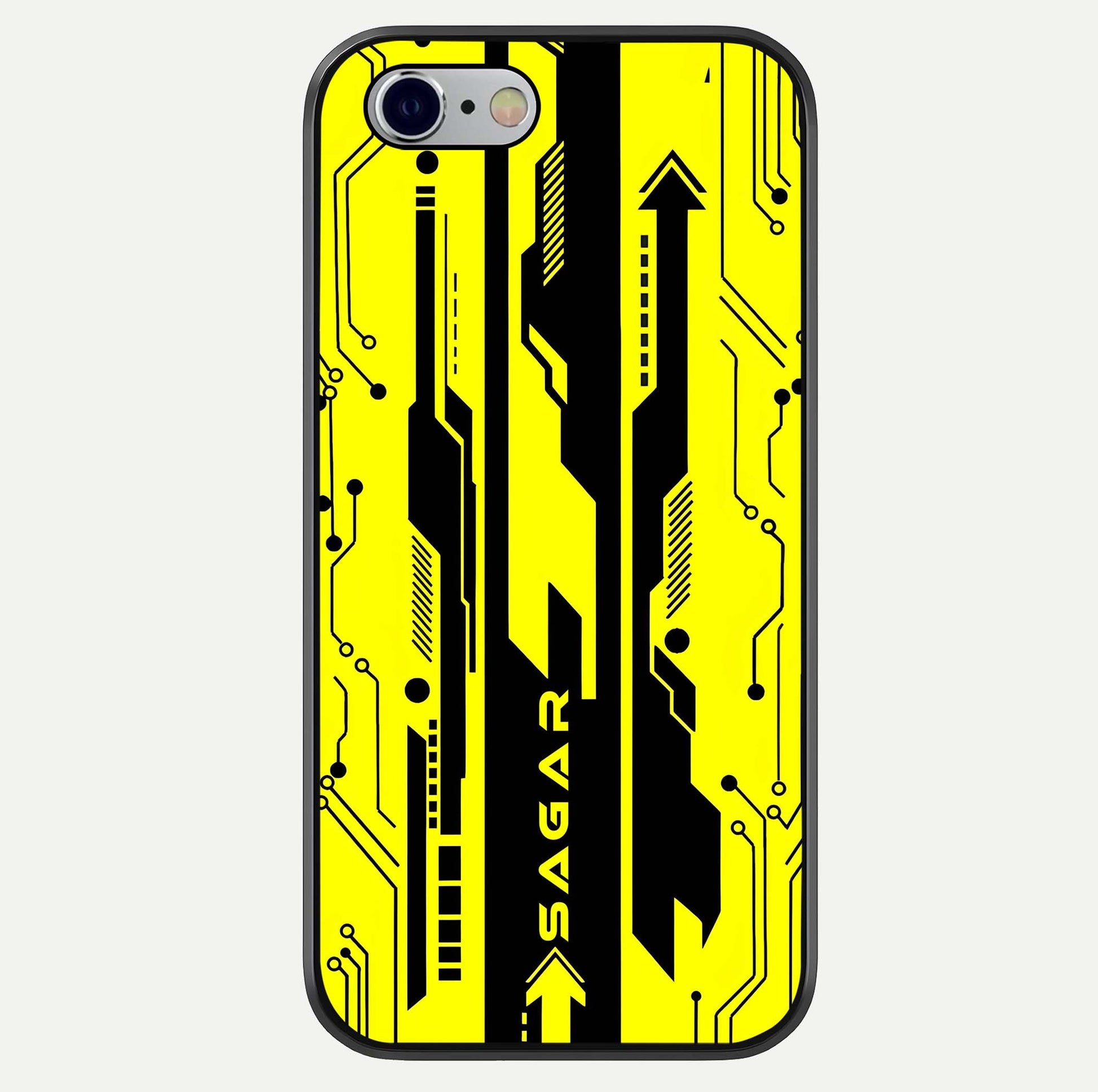 Electric Pulse CYBERPUNK Custom Name Glass Case For iPhone 16 Pro by Custom World