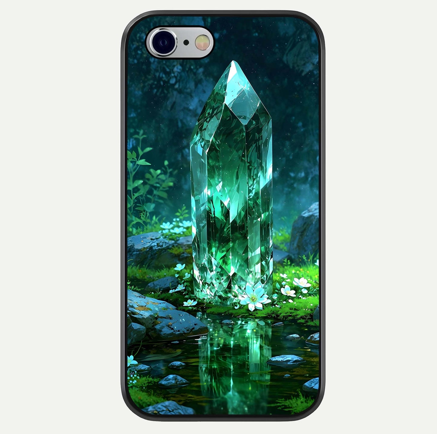 Emerald Light Crystal Glass Case For iPhone 16 Pro by Custom World