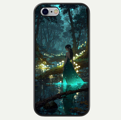 Enchanted Forest Glow Glass Case For iPhone 16 Pro by Custom World