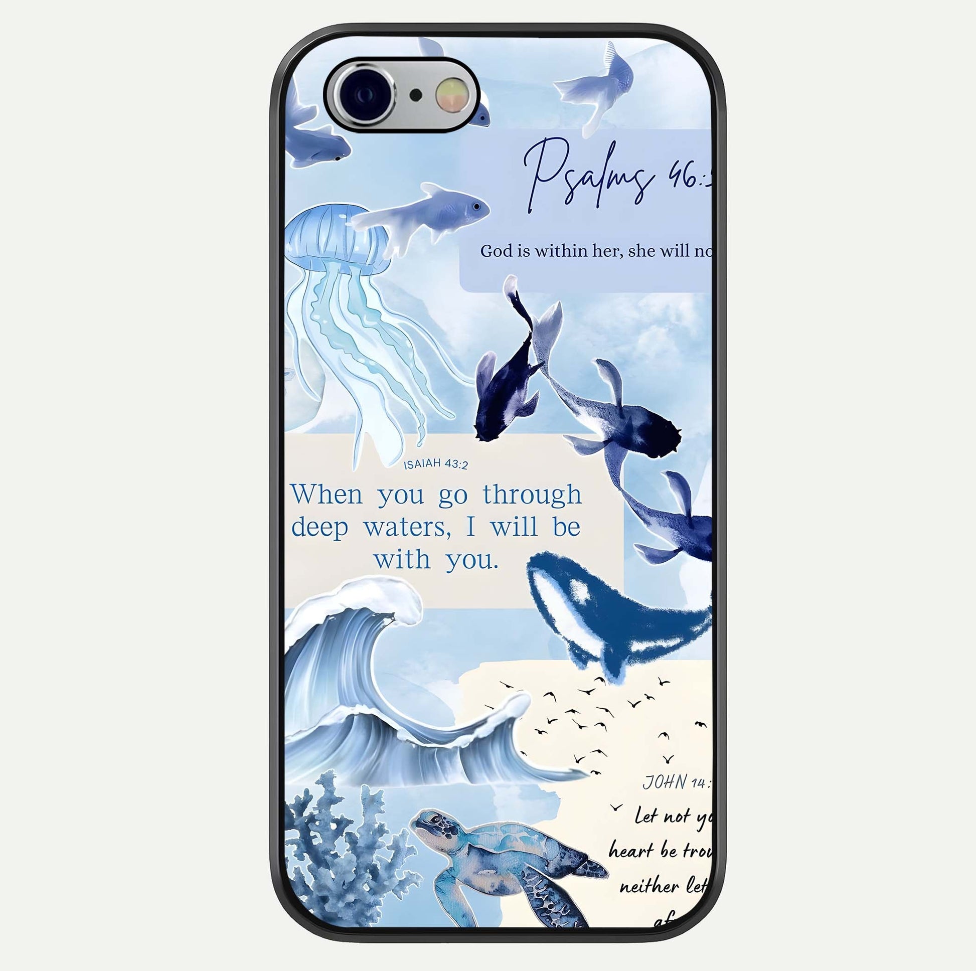 Faithful Ocean Promise Glass Case For iPhone 16 Pro by Custom World