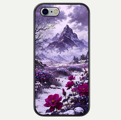 Flower Mountain View Glass Case For iPhone 16 Pro by Custom World