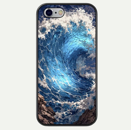 Giant Ocean Wave Glass Case For iPhone 16 Pro by Custom World