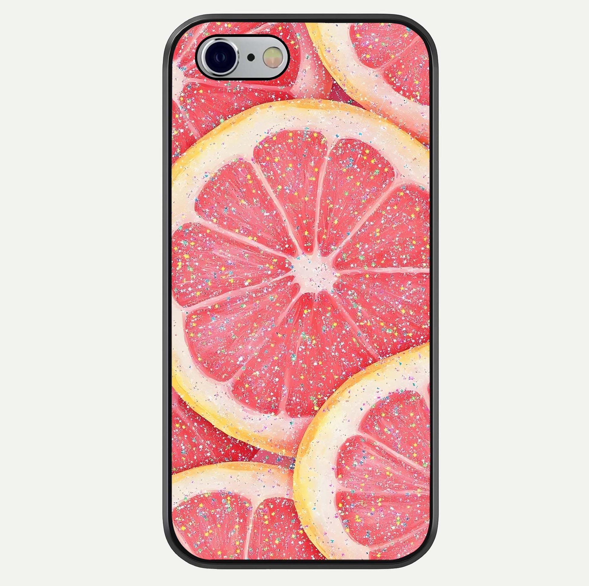 Glitter Grapefruit Glass Case For iPhone 16 Pro by Custom World