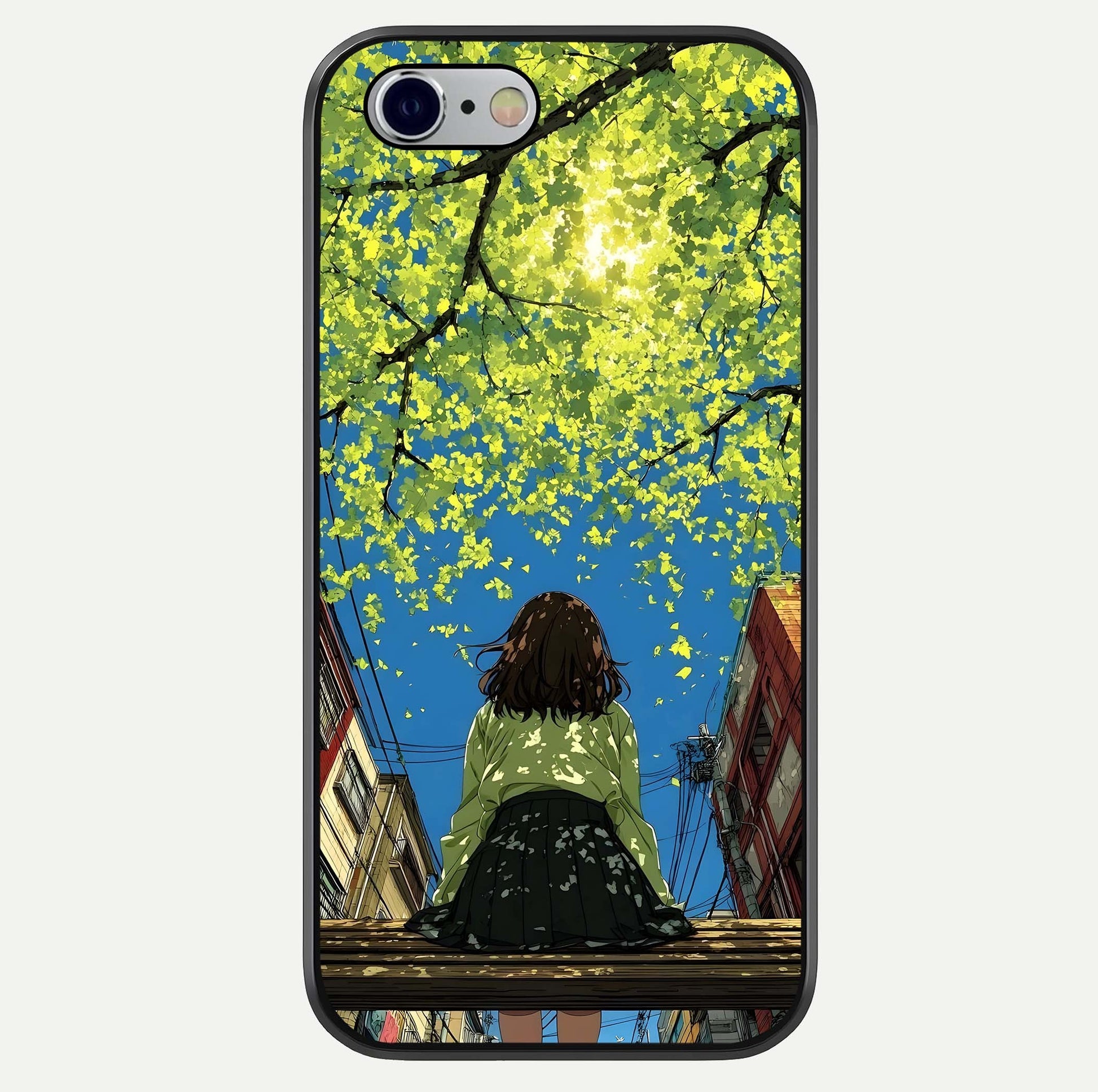 Golden Leaves Glow Glass Case For iPhone 16 Pro by Custom World