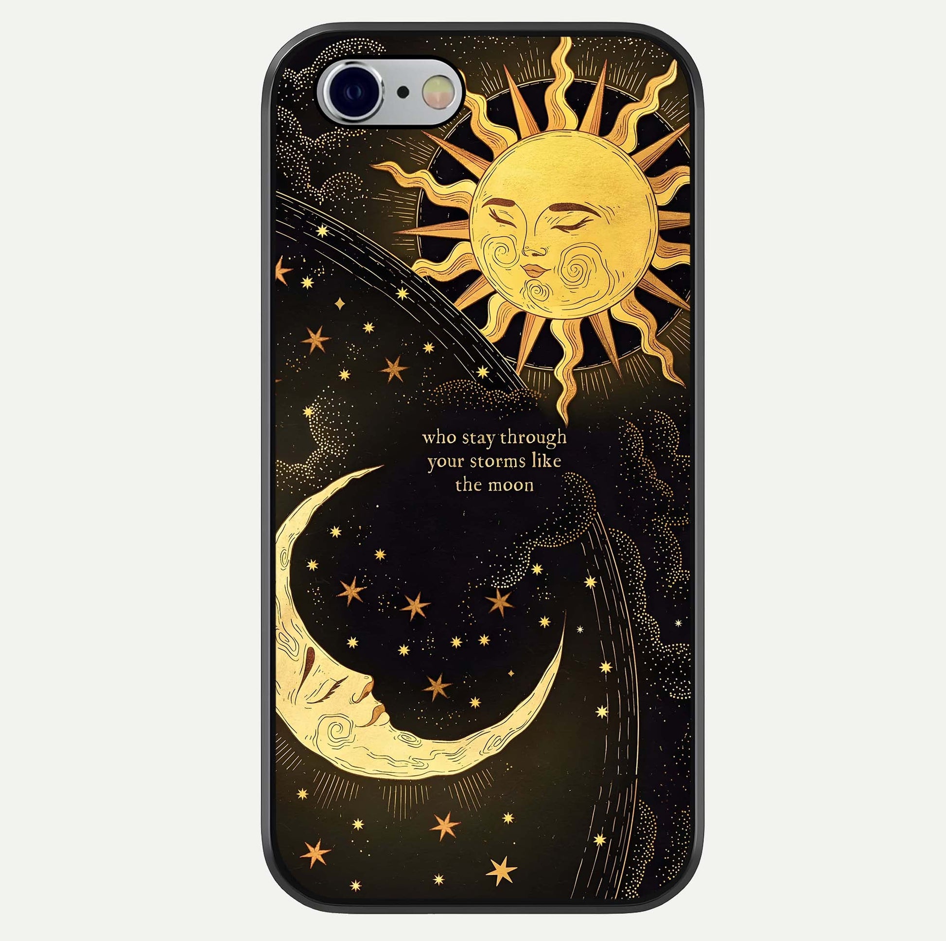 Golden Lunar Love Glass Case For iPhone 16 Pro by Custom World