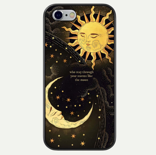 Golden Lunar Love Glass Case For iPhone 16 Pro by Custom World