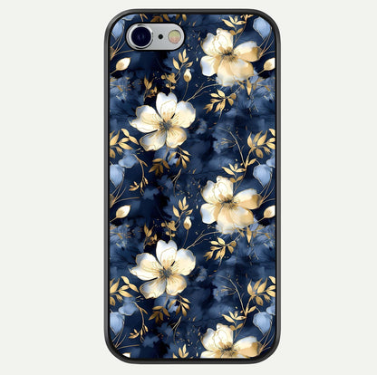 Golden Midnight Bloom Glass Case For iPhone 16 Pro by Custom World