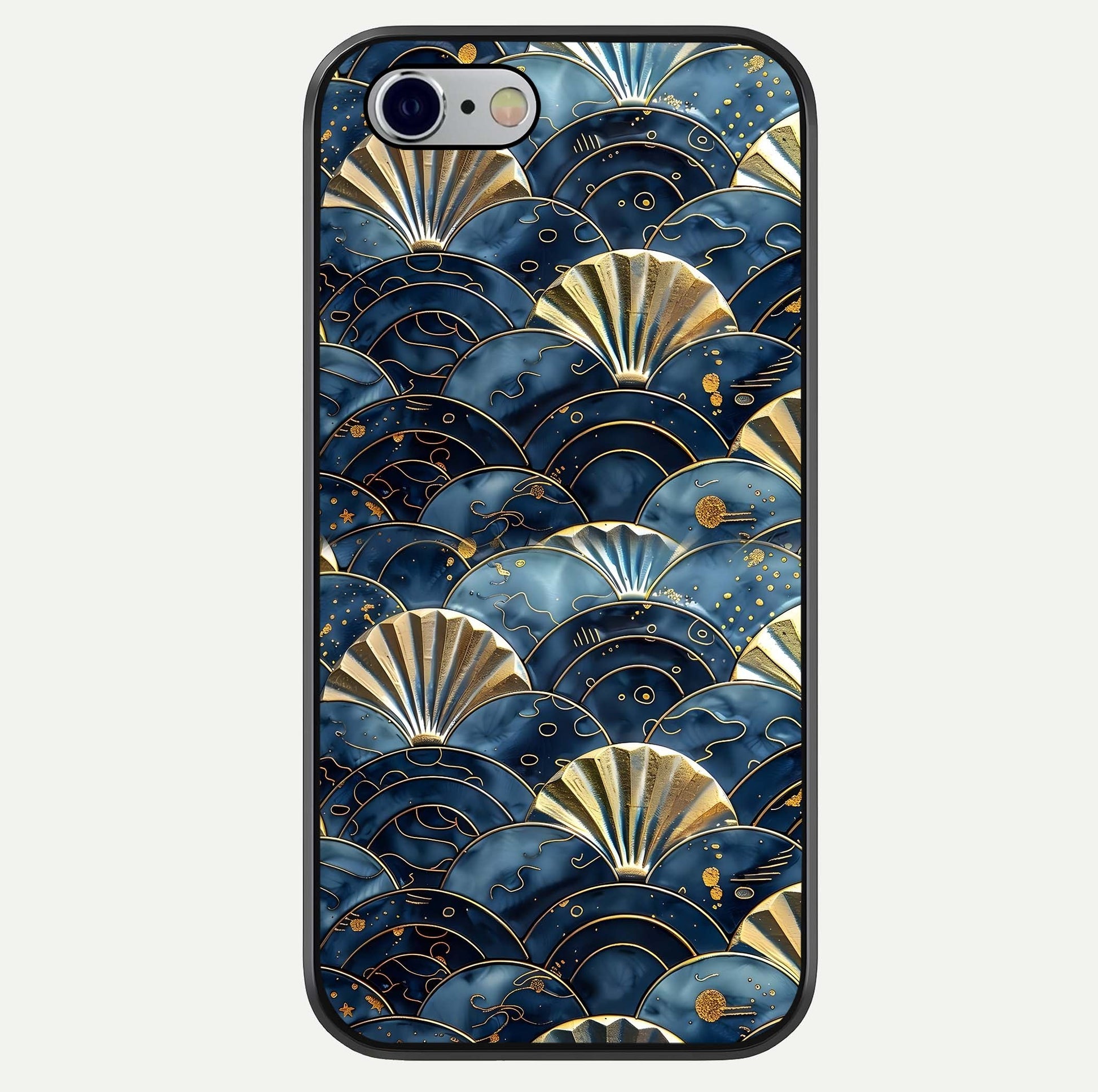 Golden Wave Luxe Glass Case For iPhone 16 Pro by Custom World