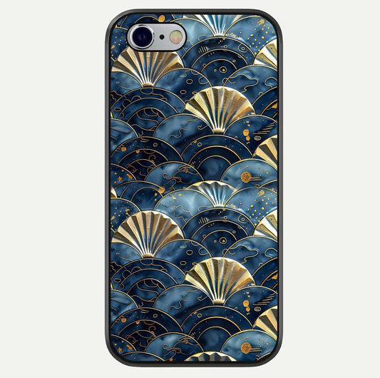 Golden Wave Luxe Glass Case For iPhone 16 Pro by Custom World