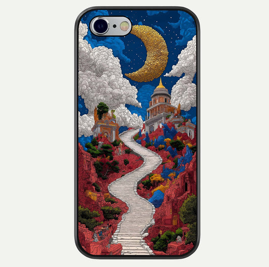 Heavenly Moon Path Glass Case For iPhone 16 Pro by Custom World