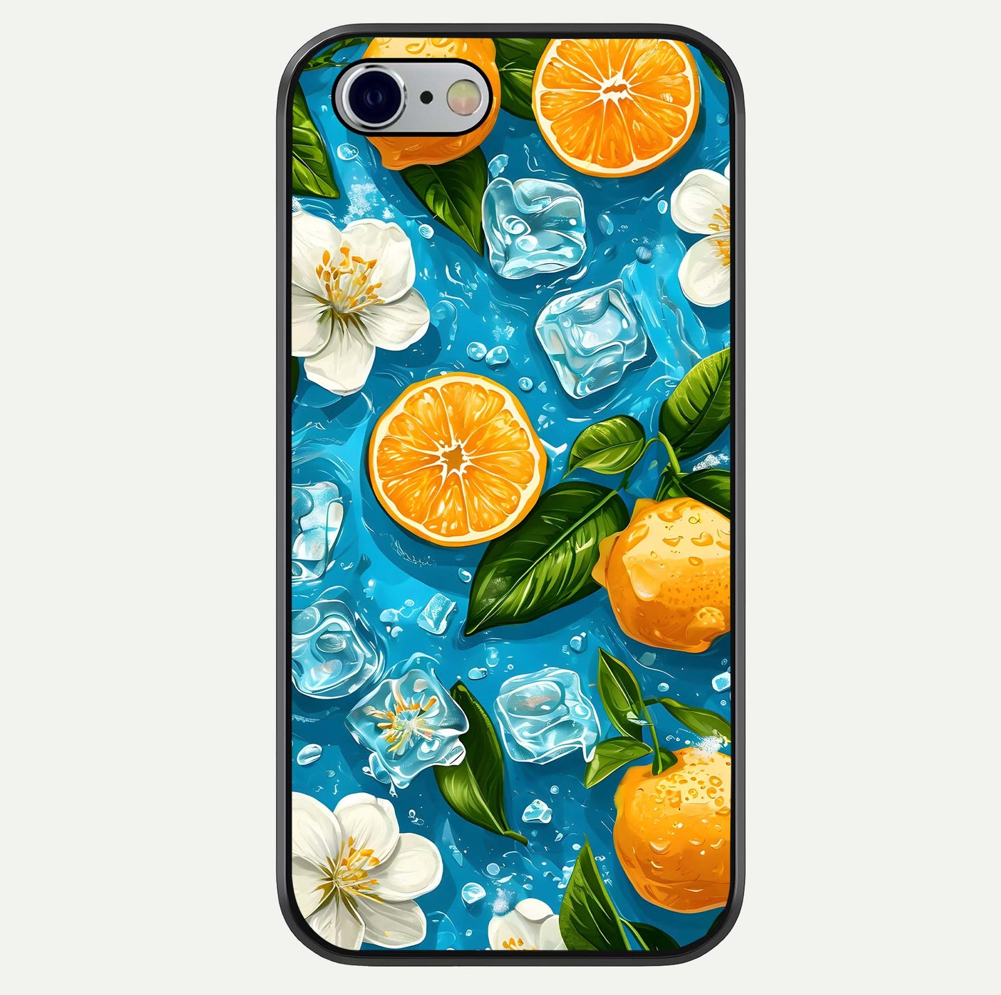 Ice Cube With Orange Glass Case For iPhone 16 Pro by Custom World