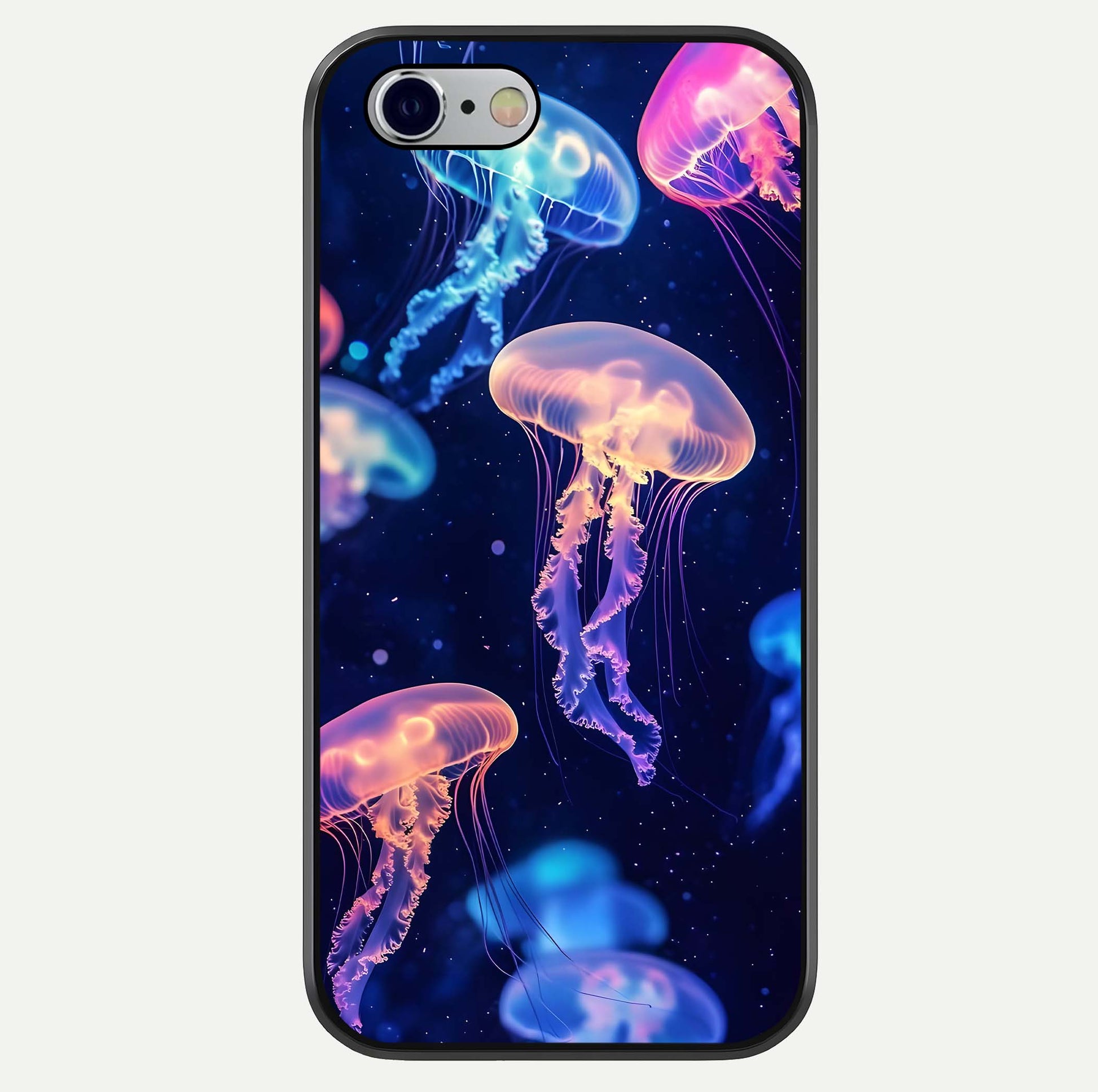 Jellyfish Pattern Glass Case For iPhone 16 Pro by Custom World