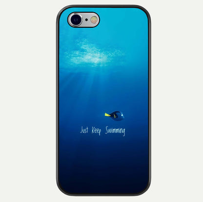 Just Keep Swimming Glass Case For iPhone 16 Pro by Custom World