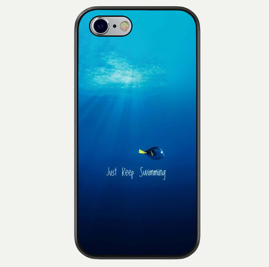 Just Keep Swimming Glass Case For iPhone 16 Pro by Custom World