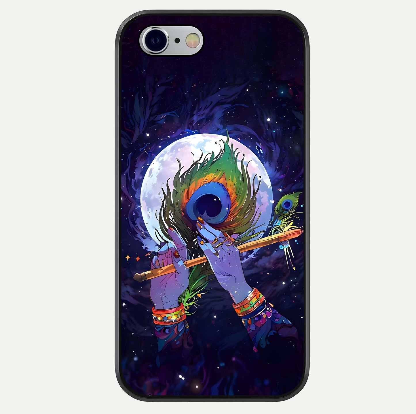 Krishna Hands Art Glass Case For iPhone 16 Pro by Custom World