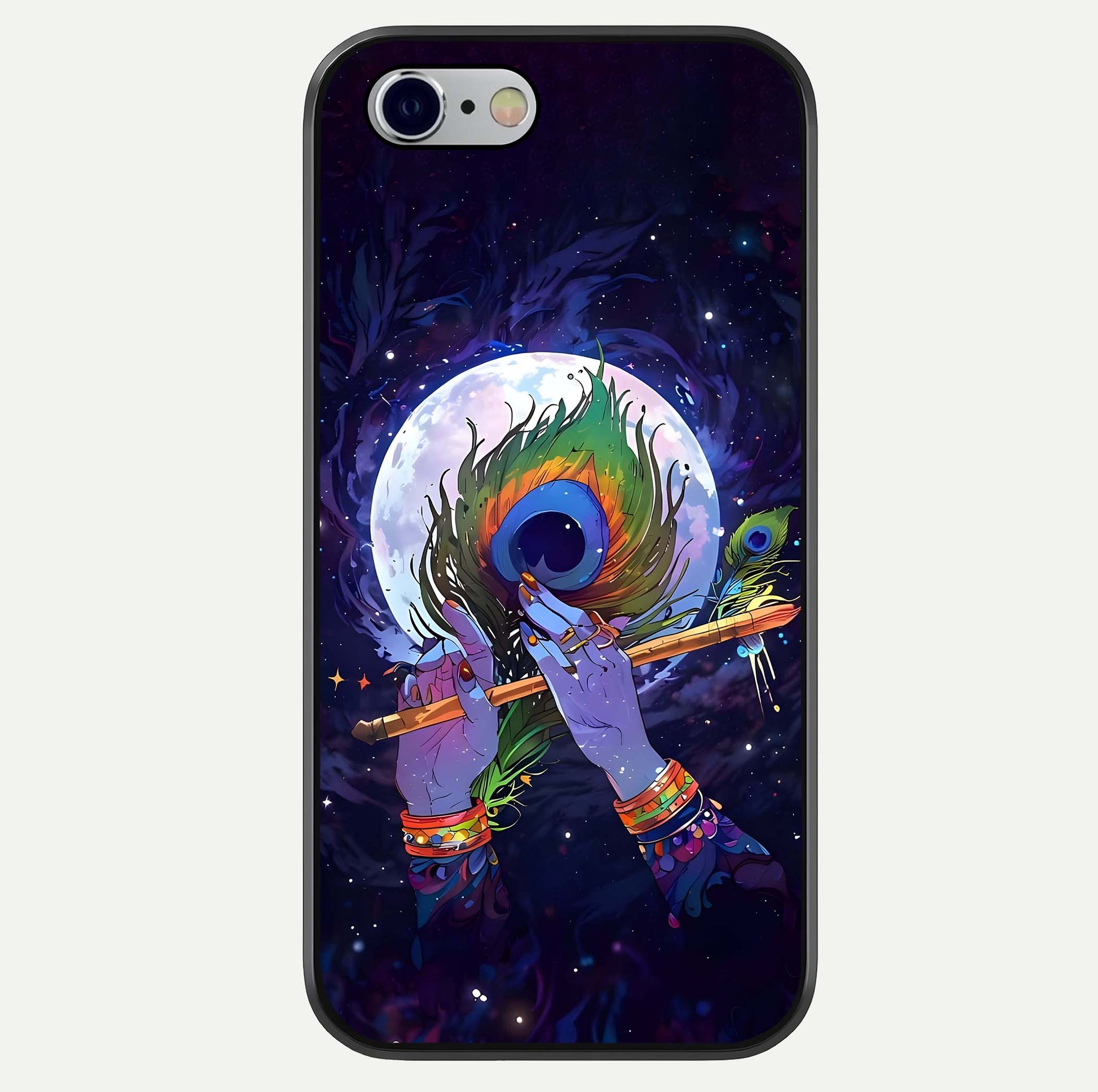 Krishna Hands Art Glass Case For iPhone 16 Pro by Custom World