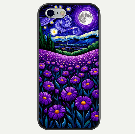 Lavender Moon Field Glass Case For iPhone 16 Pro by Custom World
