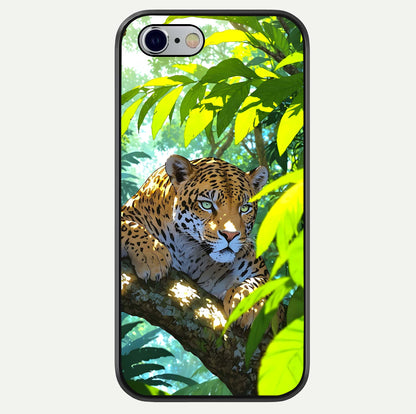 Leopard In Jungle Glass Case For iPhone 16 Pro by Custom World