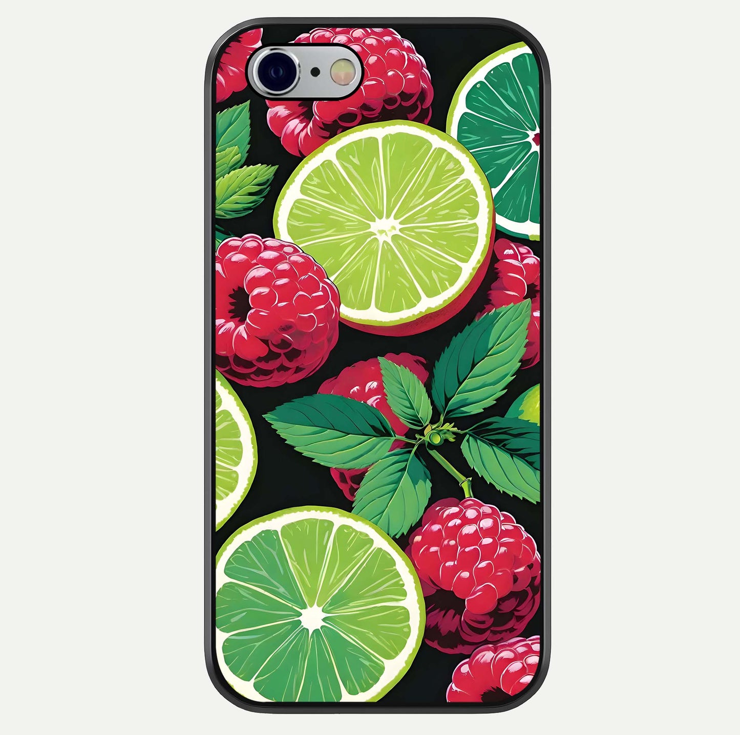 Lime & Raspberry Pattern Glass Case For iPhone 16 Pro by Custom World