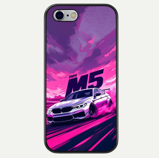 MS Neon Car Glass Case For iPhone 16 Pro by Custom World