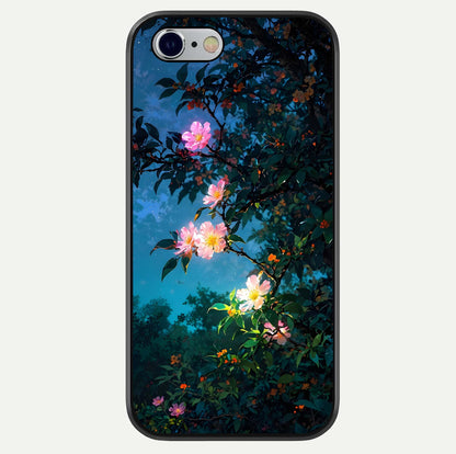 Midnight Bloom Glow Glass Case For iPhone 16 Pro by Custom World