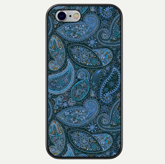 Midnight Paisley Glow Glass Case For iPhone 16 Pro by Custom World