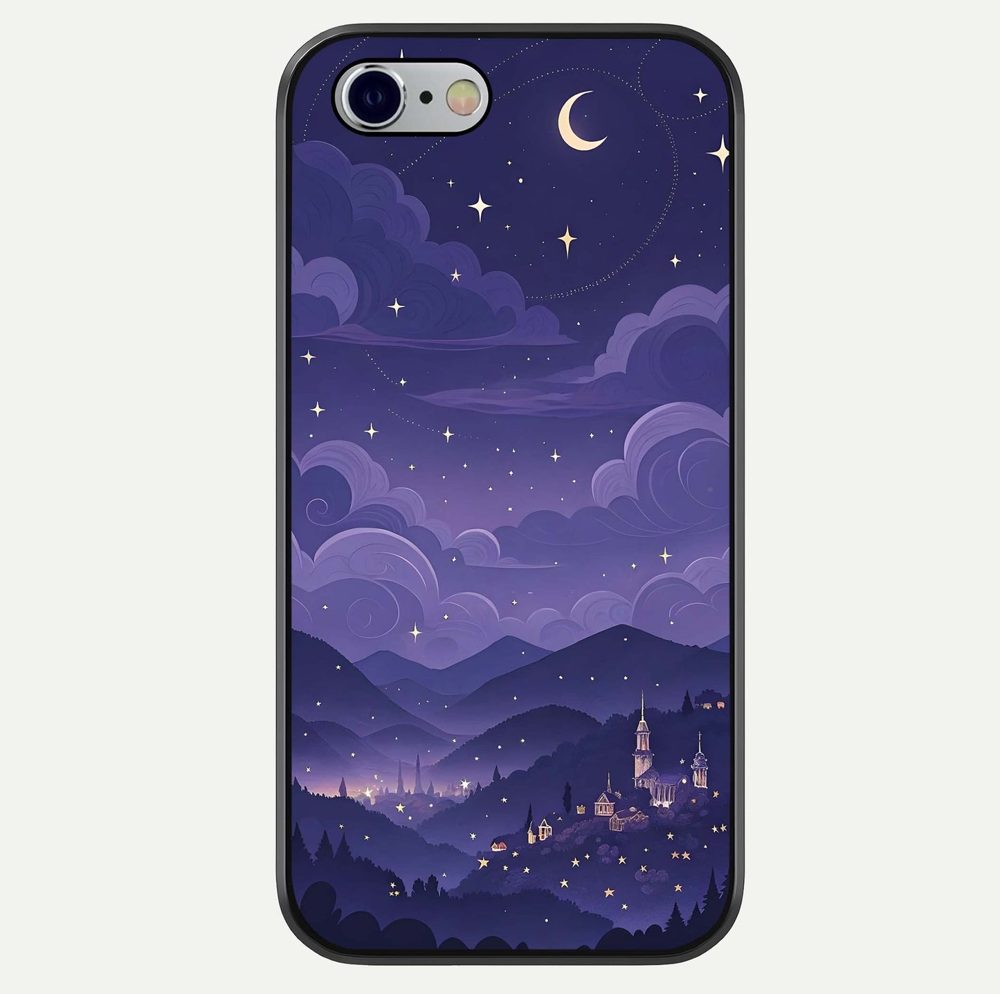 Minimal Night View Glass Case For iPhone 16 Pro by Custom World