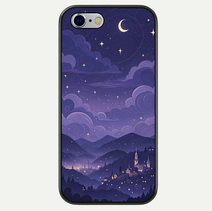 Minimal Night View Glass Case For iPhone 16 Pro by Custom World
