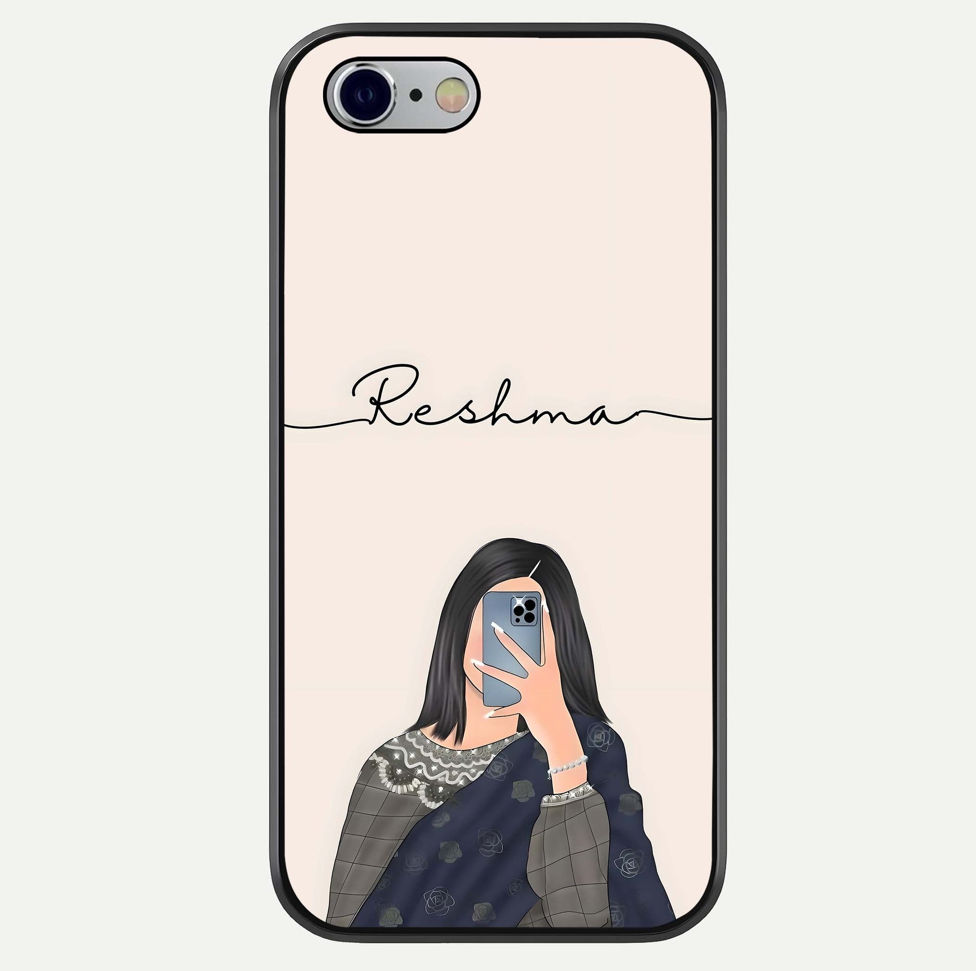 Mirror Mood Muse With Custom Name Glass Case For iPhone 16 Pro by Custom World