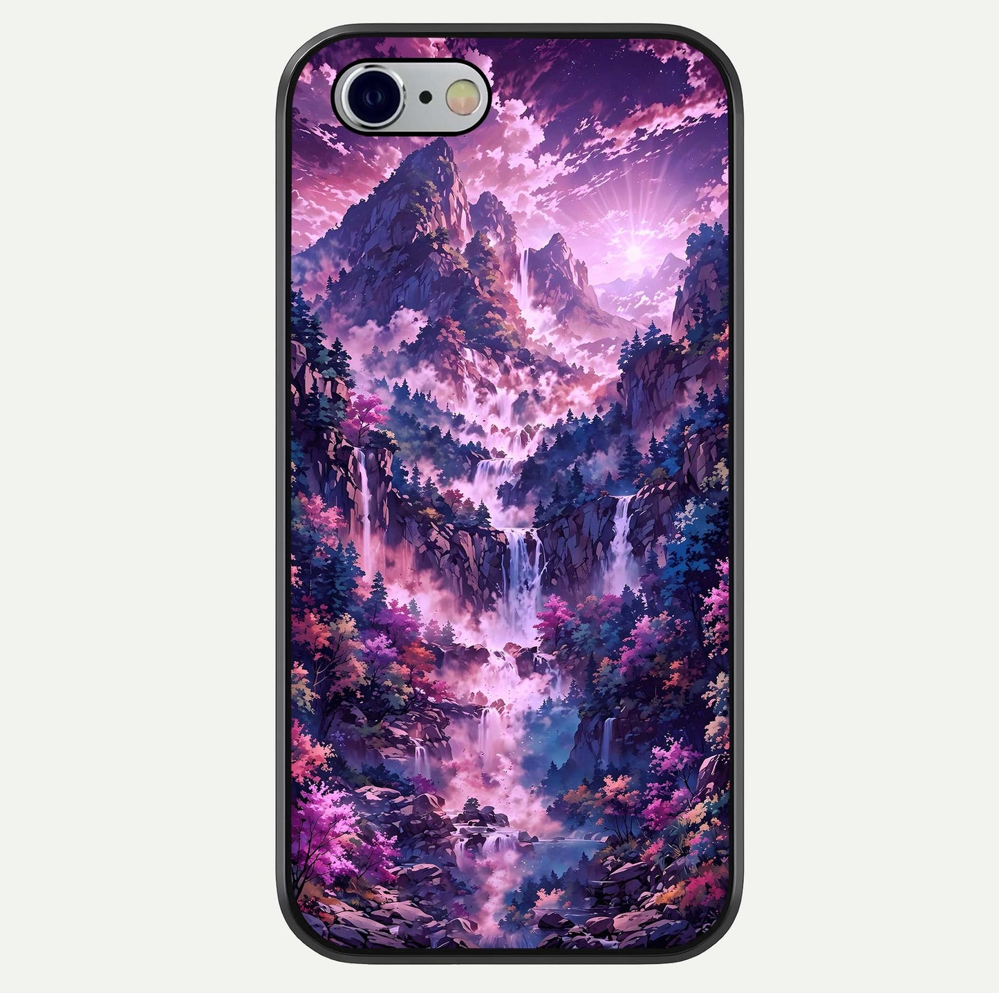 Mystic Cascade Peaks Glass Case For iPhone 16 Pro by Custom World