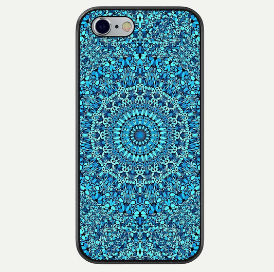 Ocean Bloom Mandala Glass Case For iPhone 16 Pro by Custom World