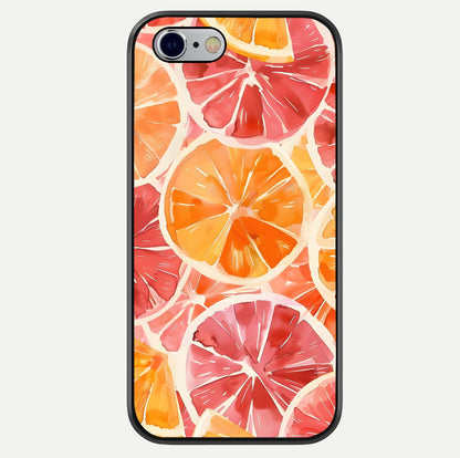 Orange Fruits Pattern Glass Case For iPhone 16 Pro by Custom World