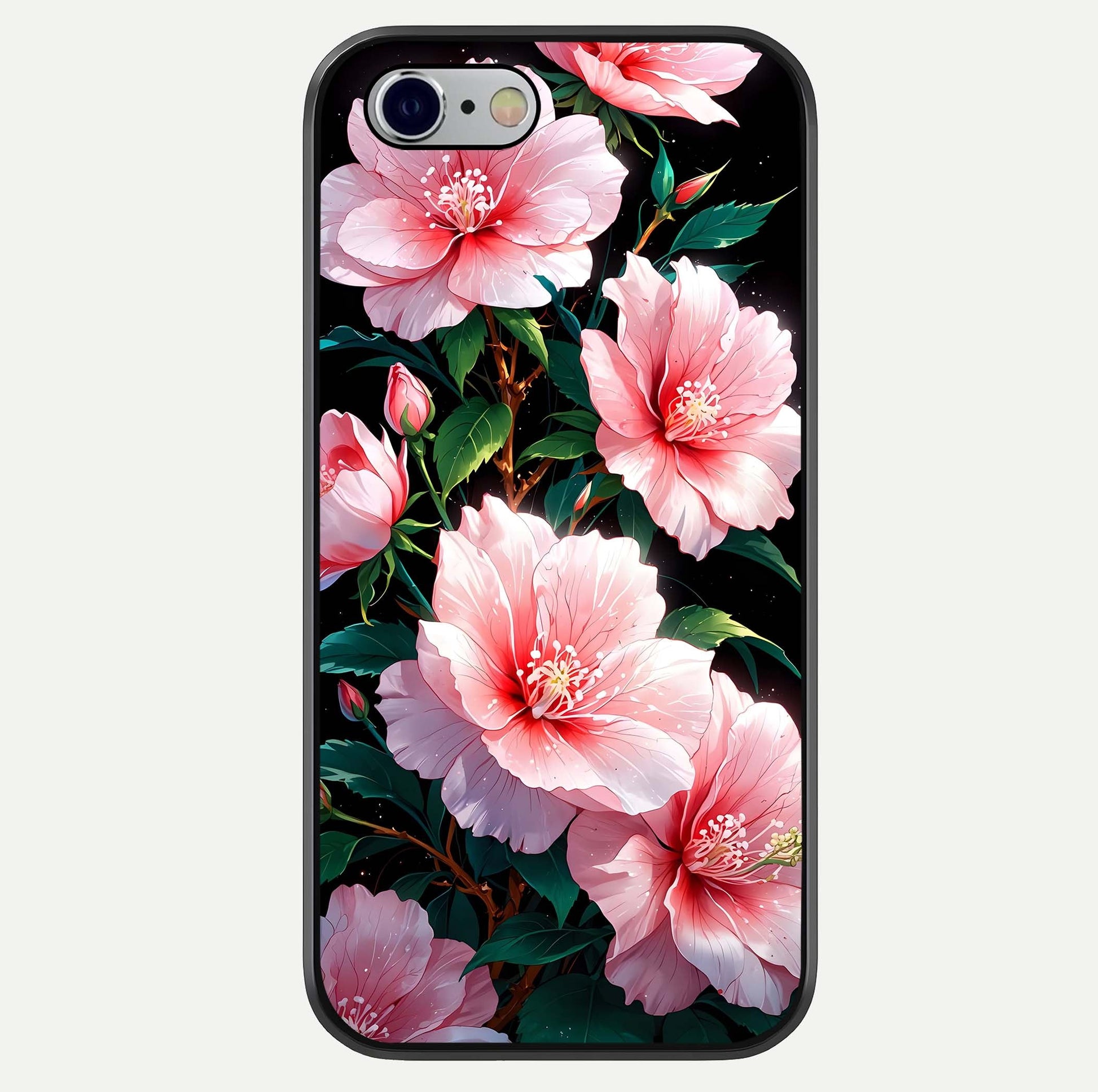 Peach Flower Glass Case For iPhone 16 Pro by Custom World