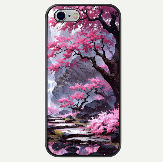 Pinkish Scenery Glass Case For iPhone 16 Pro by Custom World