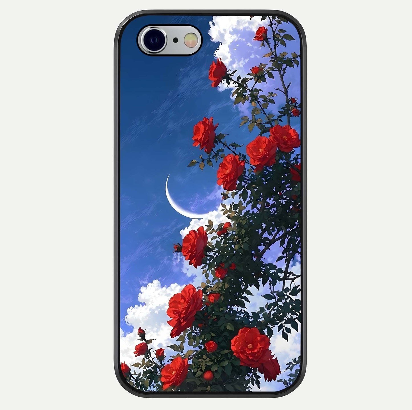 Rose Drift Flowers Glass Case For iPhone 16 Pro by Custom World