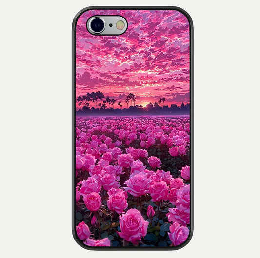 Rose Sunset Valley Glass Case For iPhone 16 Pro by Custom World